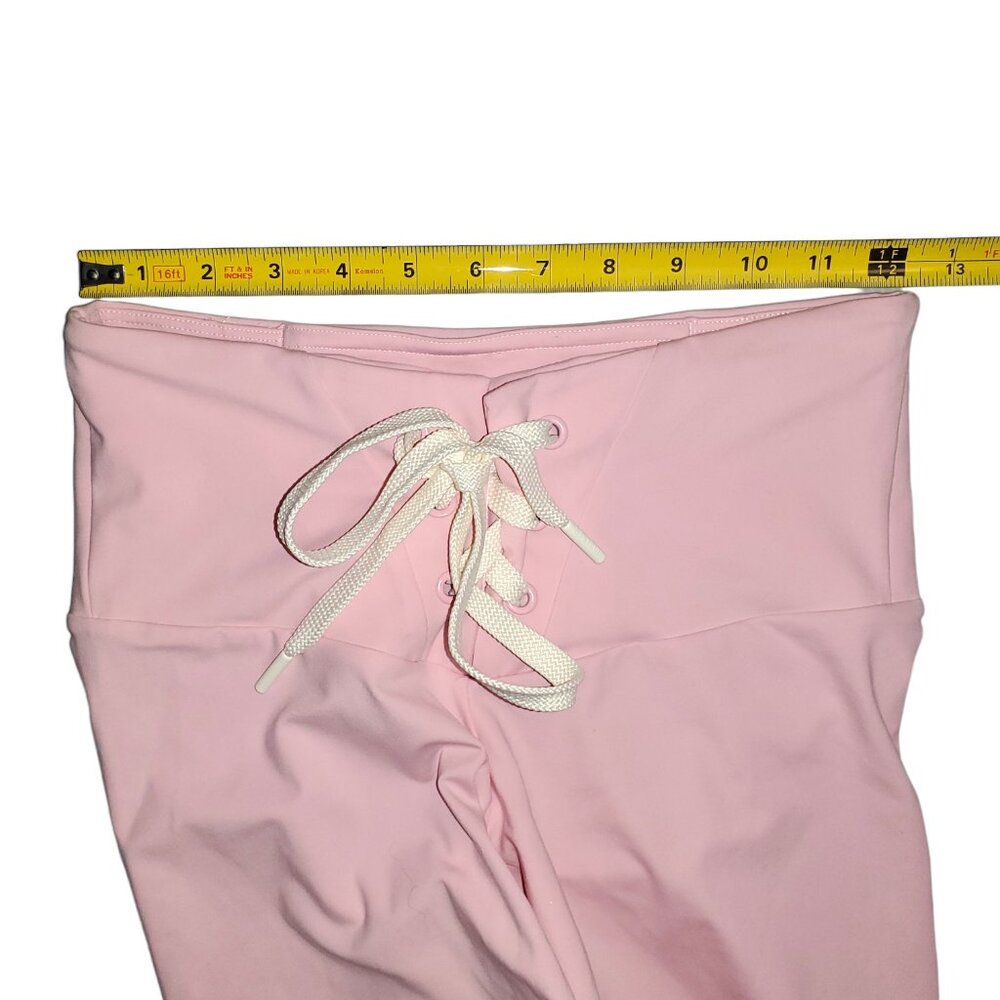 New Balance X Staud Biker Shorts Women's S Pastel Pink Lace-Up Gym Yoga Athletic - Picture 11 of 13